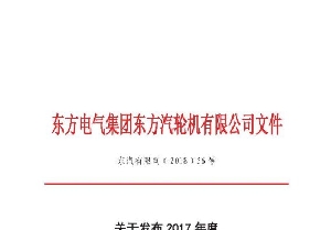 南通電站閥門榮獲東汽2017年度“供應(yīng)商質(zhì)量管理Q1獎(jiǎng)”